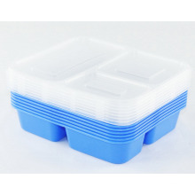 Cajas de almuerzo de 36 oz 3 compartimentos caja de bento para niños y adultos, recipientes de plástico para almacenamiento de alimentos con tapas